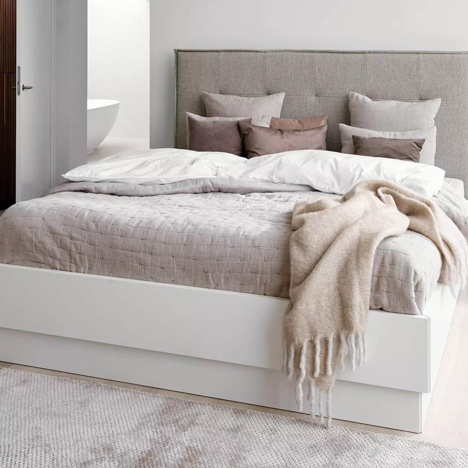 Lugano storage bed with lift-up frame and slats